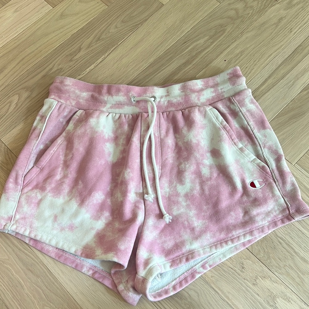 Tie dye champion shorts